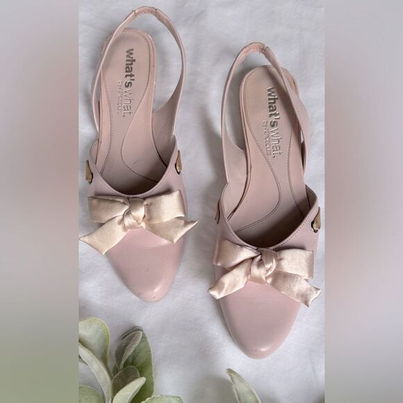 Adorable! What’s What by Aerosoles “Stop N Bow” pink shoes! - Picture 12 of 15